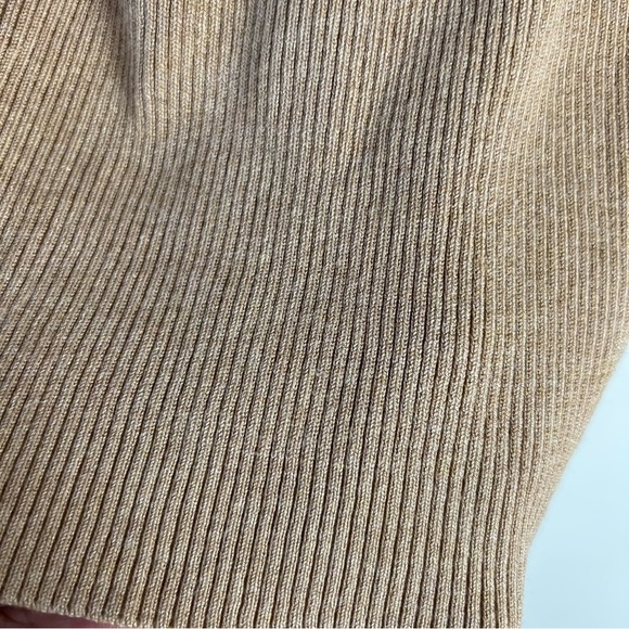 Chicos Size Large Tan Ribbed Knit Long Sleeve Pullover Rachel Turtleneck Sweater - Picture 9 of 9